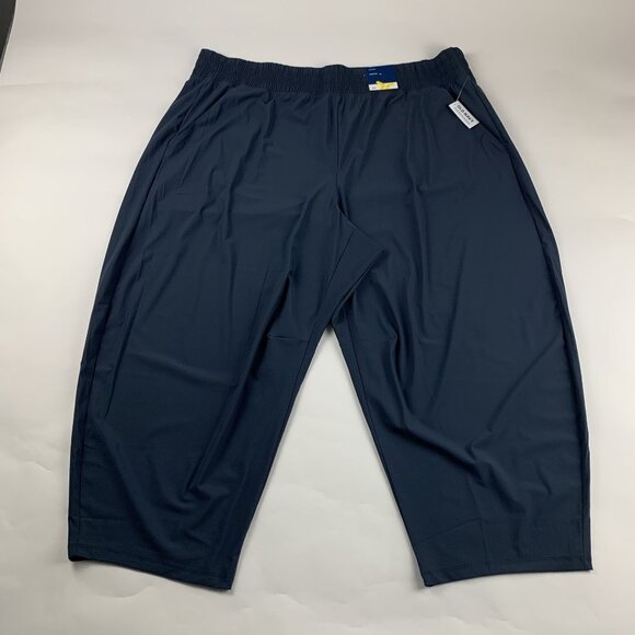 Old Navy Dusk Blue Sleektech Barrel Leg Athletic Pant 3X New - Picture 1 of 7